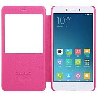Чехол-книжка Nilkin Sparkle Pink для Xiaomi Note 4X (Розовый) — фото